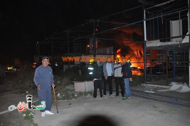 قلنسوة: حريق هائل في محل للإطارات دون وقوع إصابات